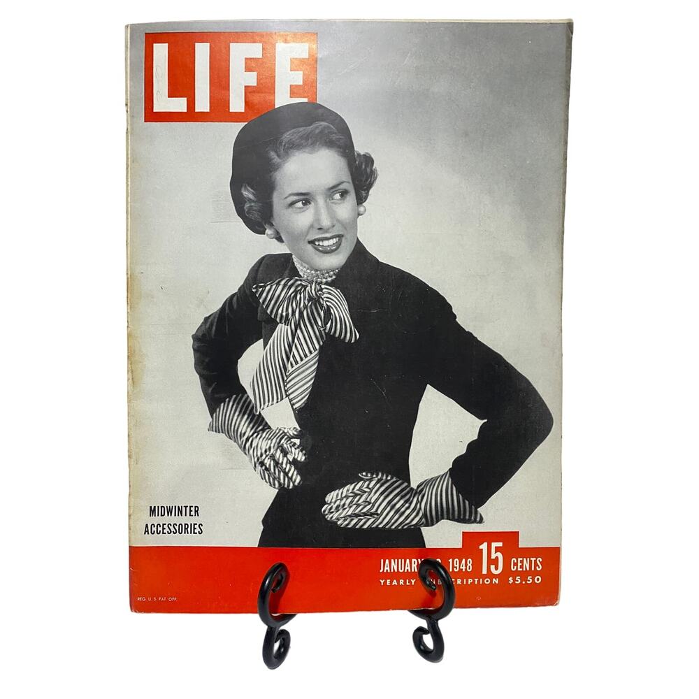 LIFE Magazine January 12 1948 Midwinter Accessories Vintage Original Issue